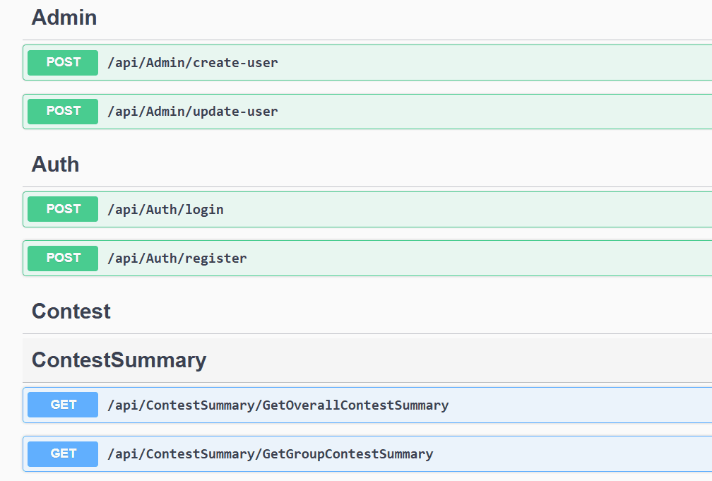 A2SV Contest Central API screenshot